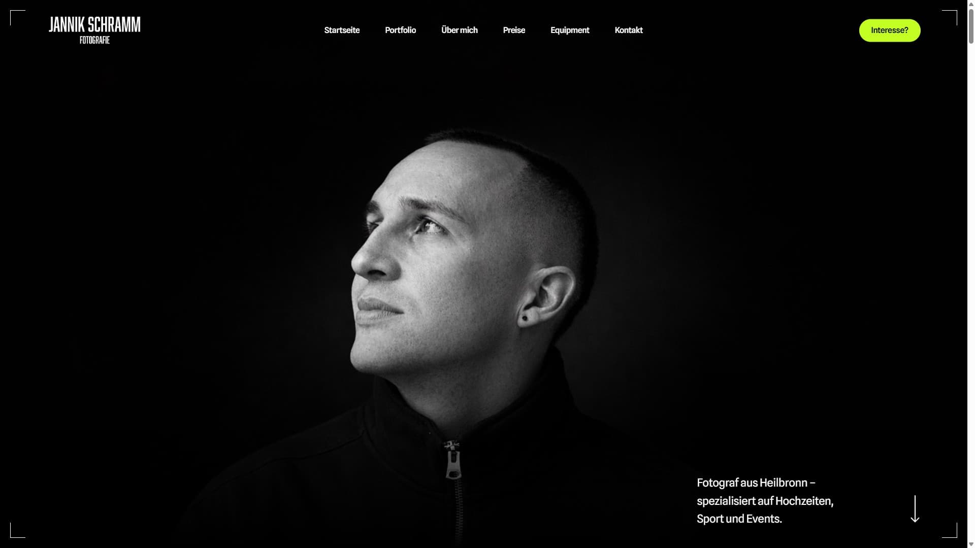 Eigenständiges Fotografie-Portfolio von Jannik Schramm